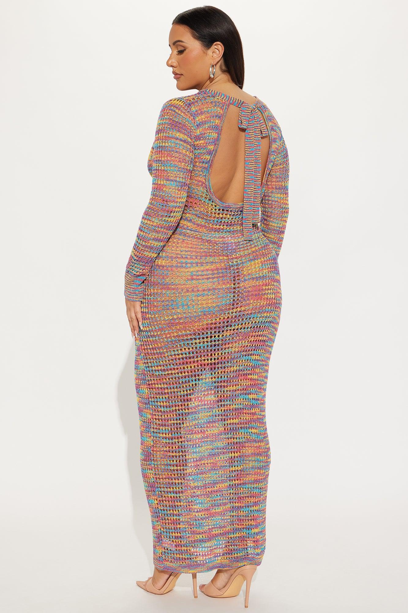 Corrina Crochet Maxi Dress - Purple/combo Product Image
