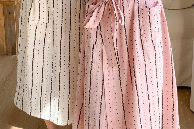 Couple Matching Patterned Print Pajama Robe Product Image