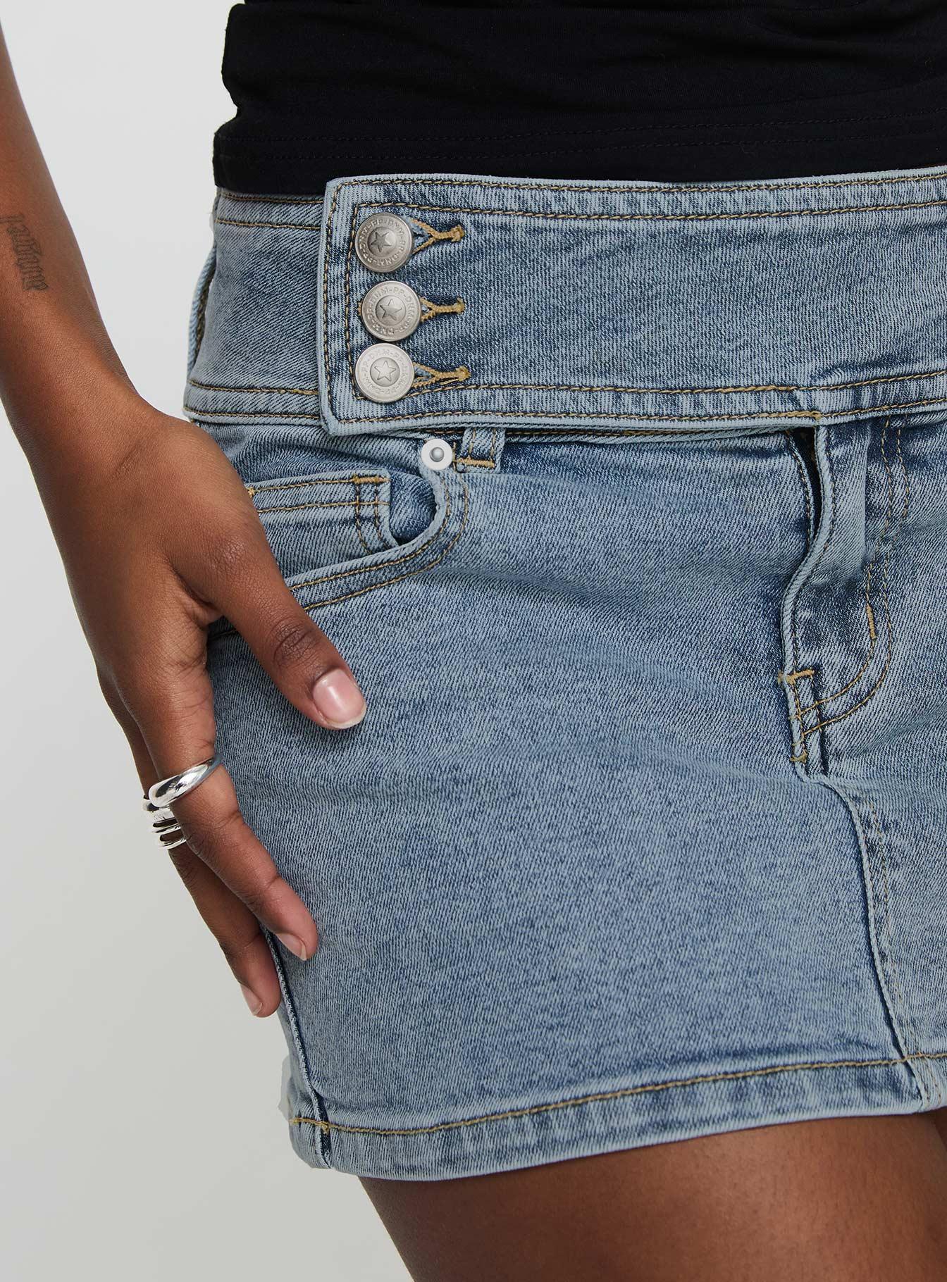 Brinkman Mini Skirt Light Wash Denim Product Image