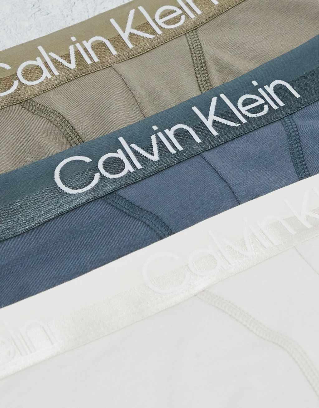 Calvin Klein modern structure cotton briefs 3 pack in multi Product Image