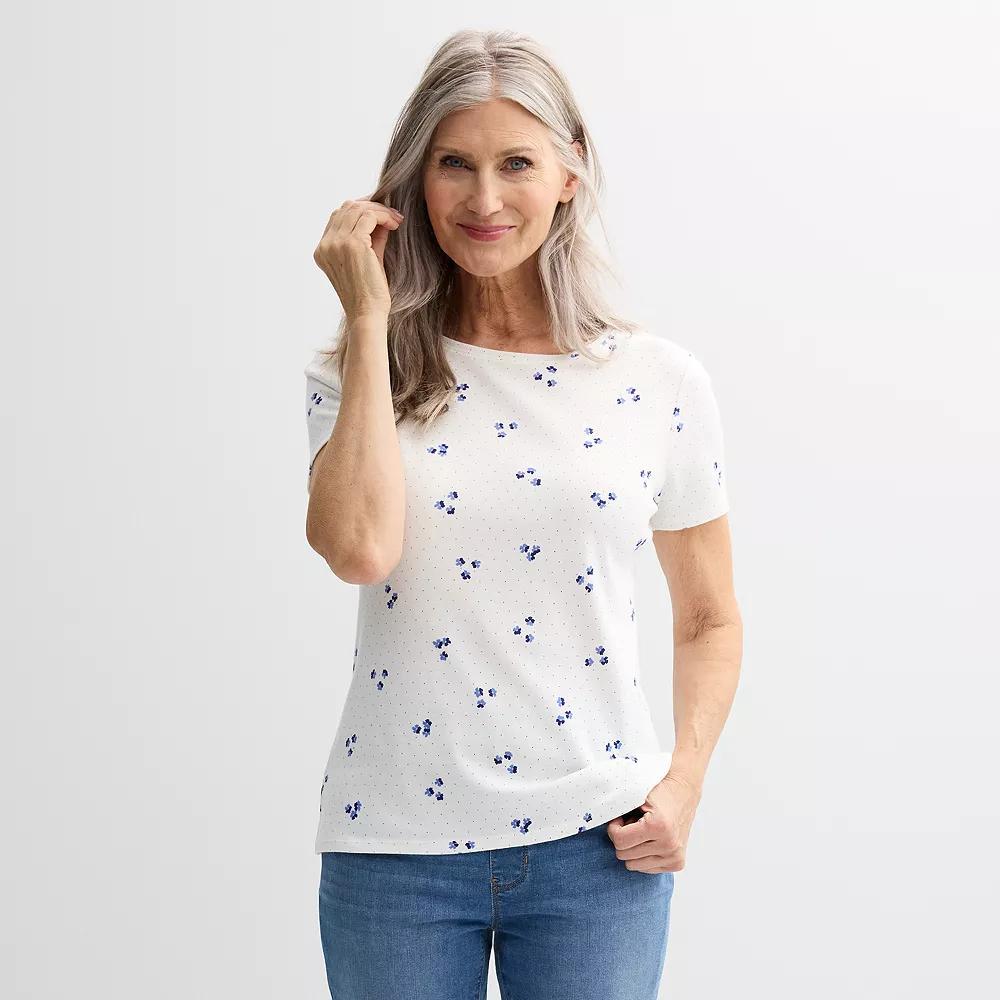 Womens Croft & Barrow Essential Crewneck Tee Product Image