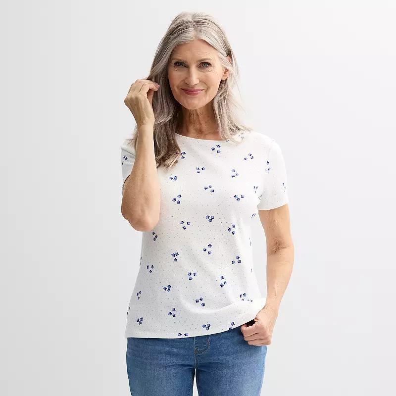 Womens Croft & Barrow Essential Crewneck Tee Product Image