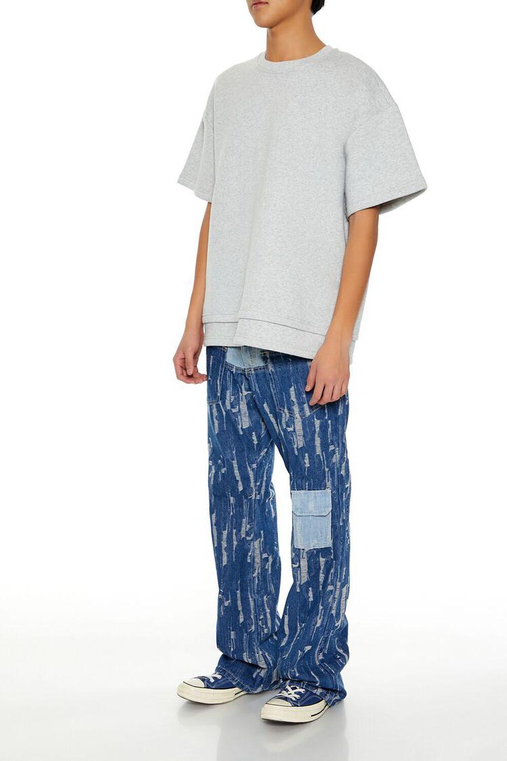 Distressed Colorblock Slim-Fit Jeans | Forever 21 Product Image
