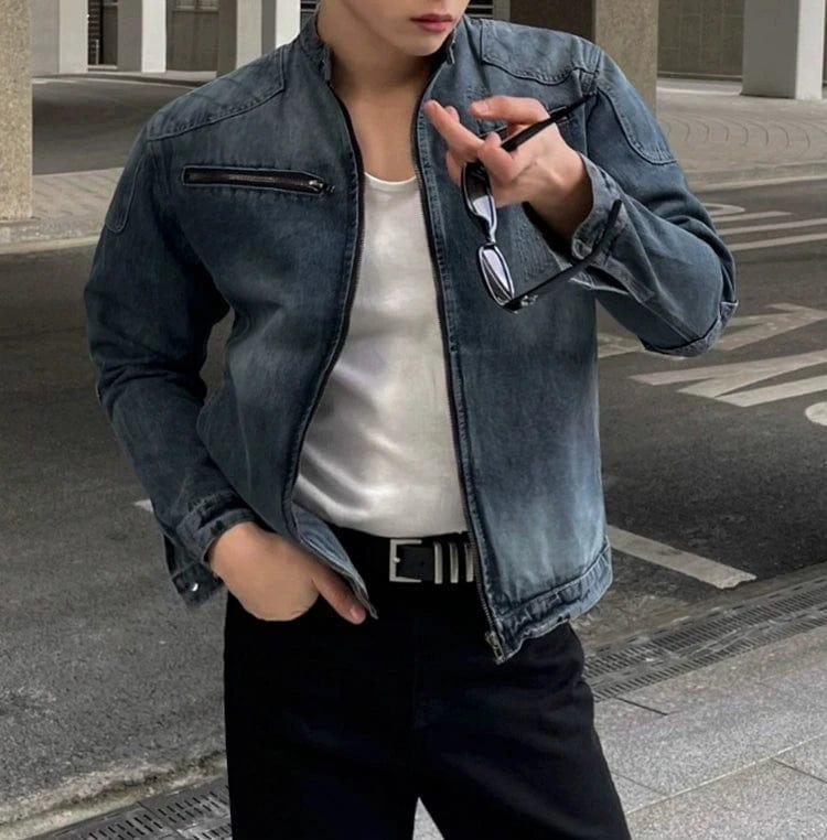 RT No. 11371 BLUE DENIM COLLAR JK Product Image