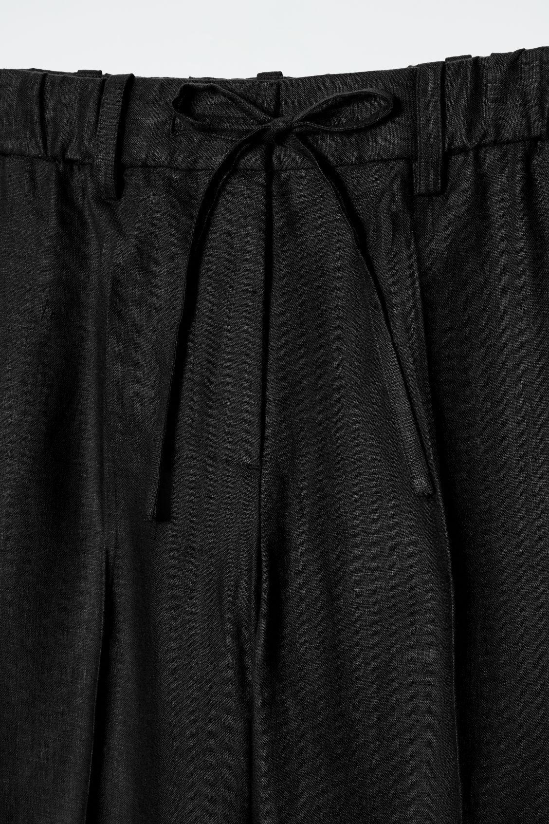 LINEN DRAWSTRING PANTS Product Image