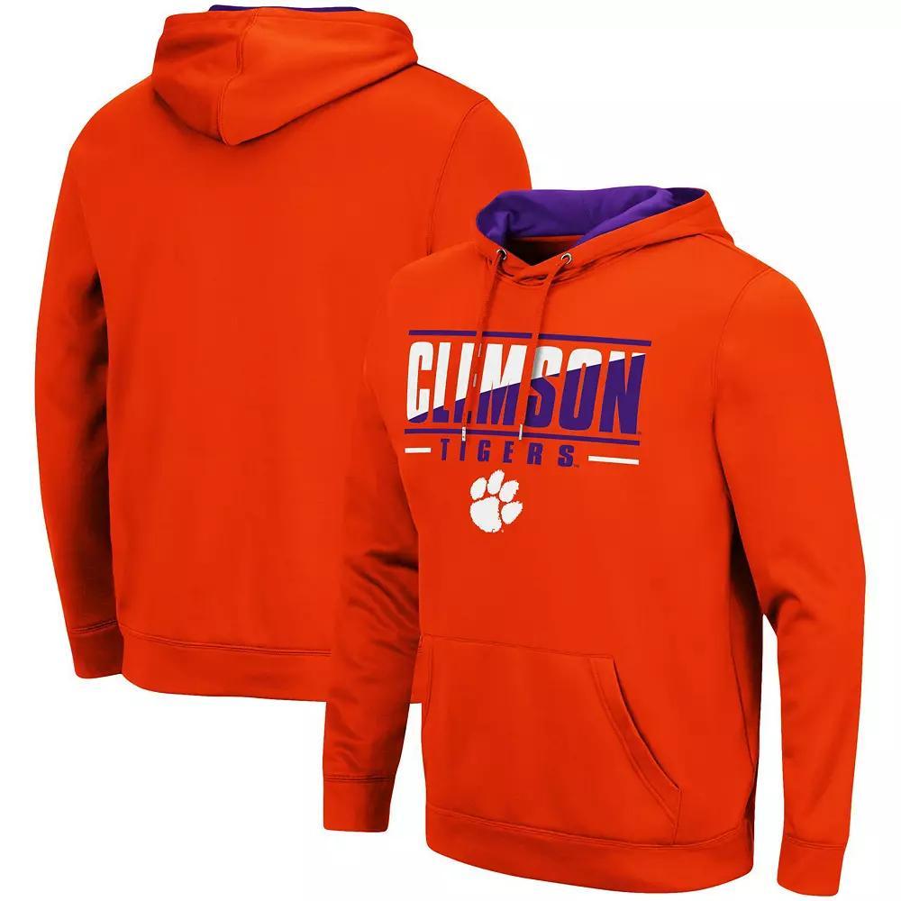 Men's Colosseum Orange Clemson Tigers Slash Stack 2.0 Pullover Hoodie, Size: XL Product Image