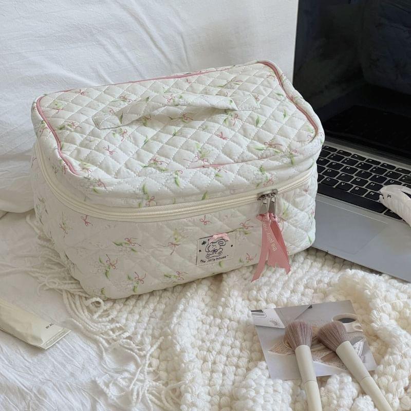 Floral Print Fabric Makeup Bag (Various Designs) Product Image