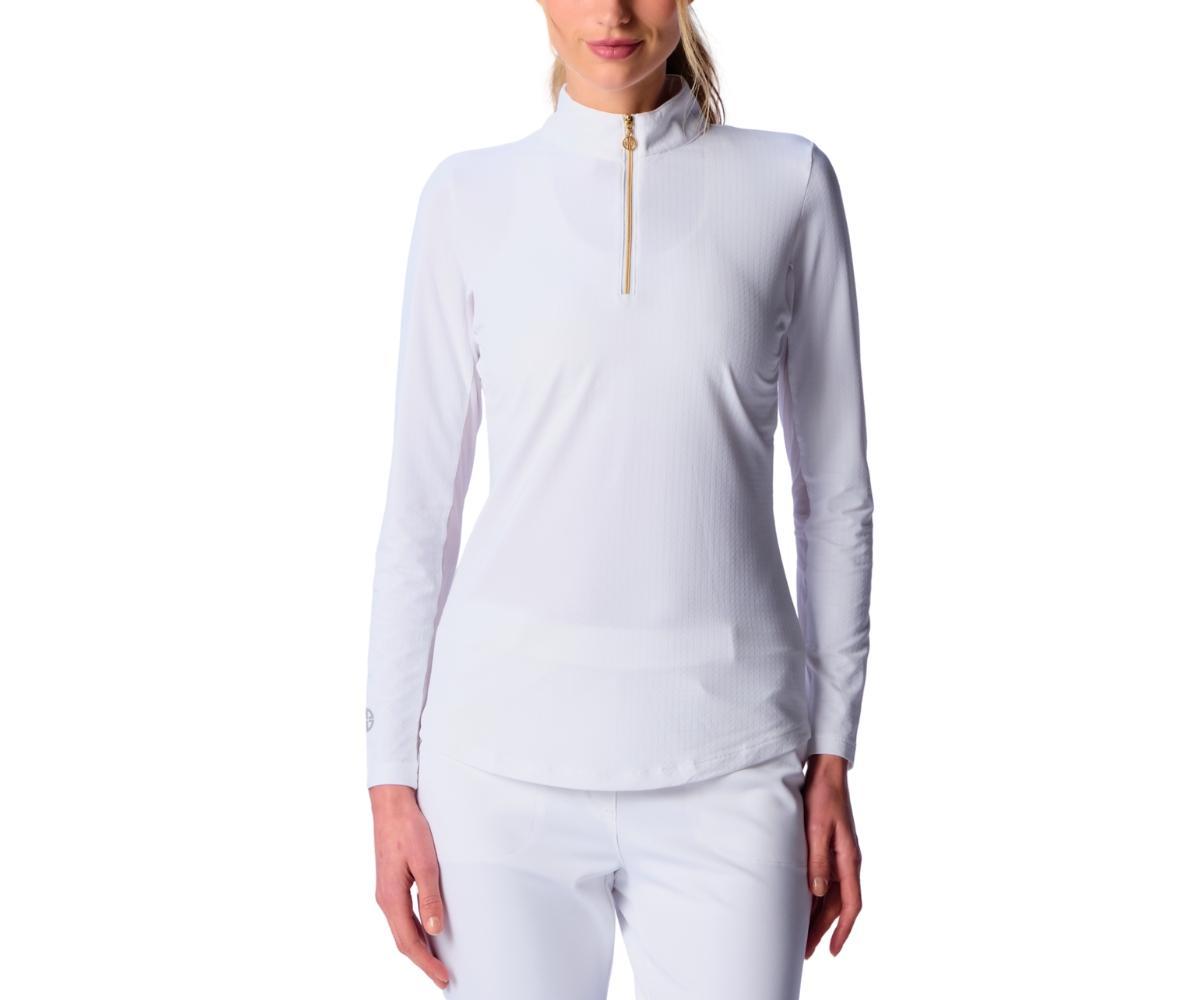 G Lifestyle Clothing Womens Long Sleeve Miock Neck Top Black Large Product Image