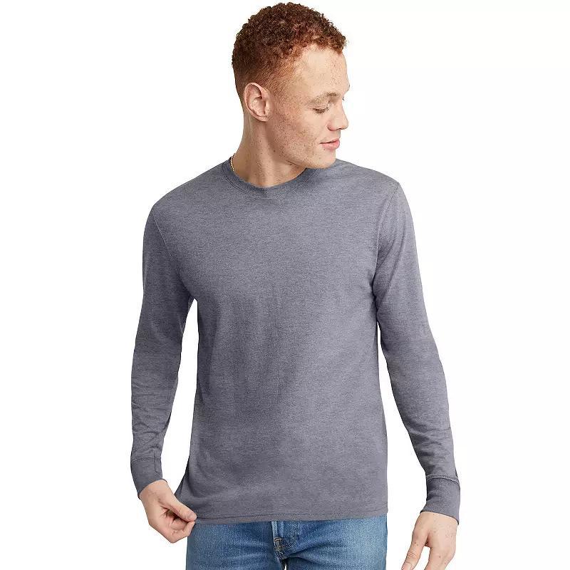 Mens Hanes OriginalsLong Sleeve Tri-BlendTee Product Image