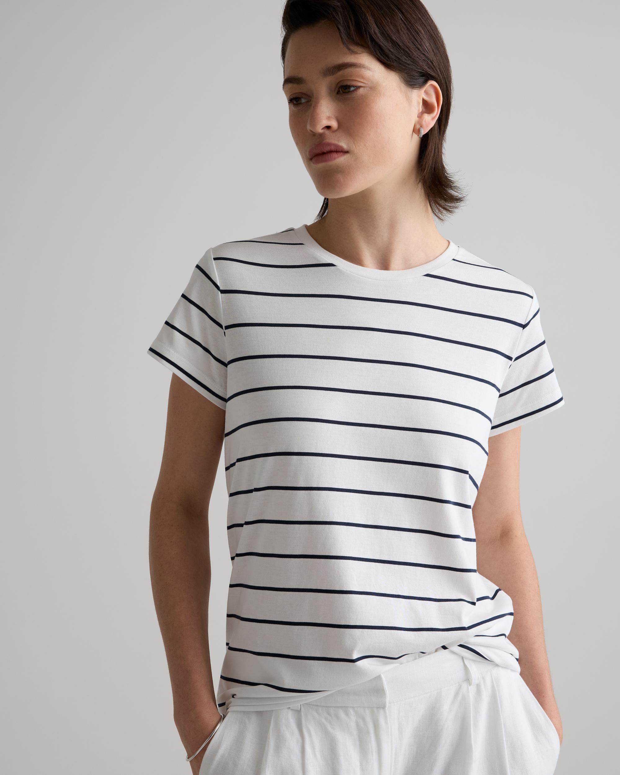Quince | Women's Cotton Modal Crew Neck Swing T-Shirt Size XL, Cotton/Modal Product Image