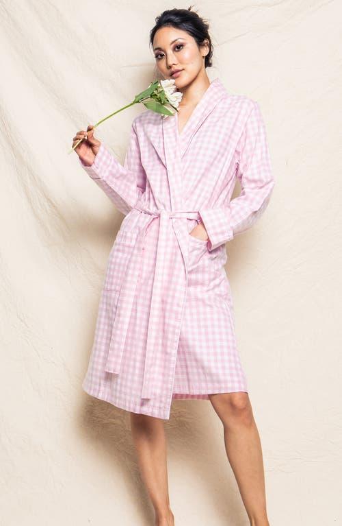 Petite Plume Gingham Cotton Robe Product Image