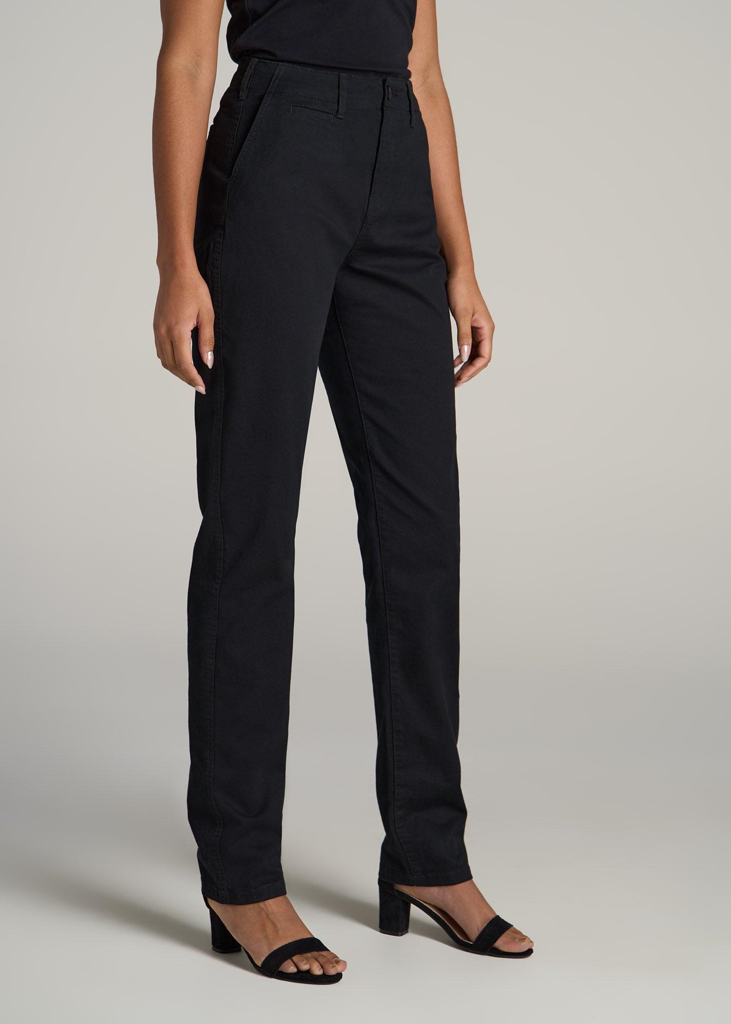 High Rise Tapered Chino Pants for Tall Women in Wreath Green Product Image