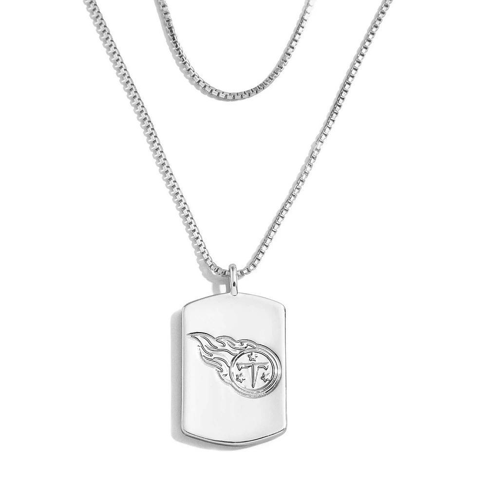 WEAR by Erin Andrews x Baublebar Tennessee Titans Silver Dog Tag Necklace, Women's Product Image