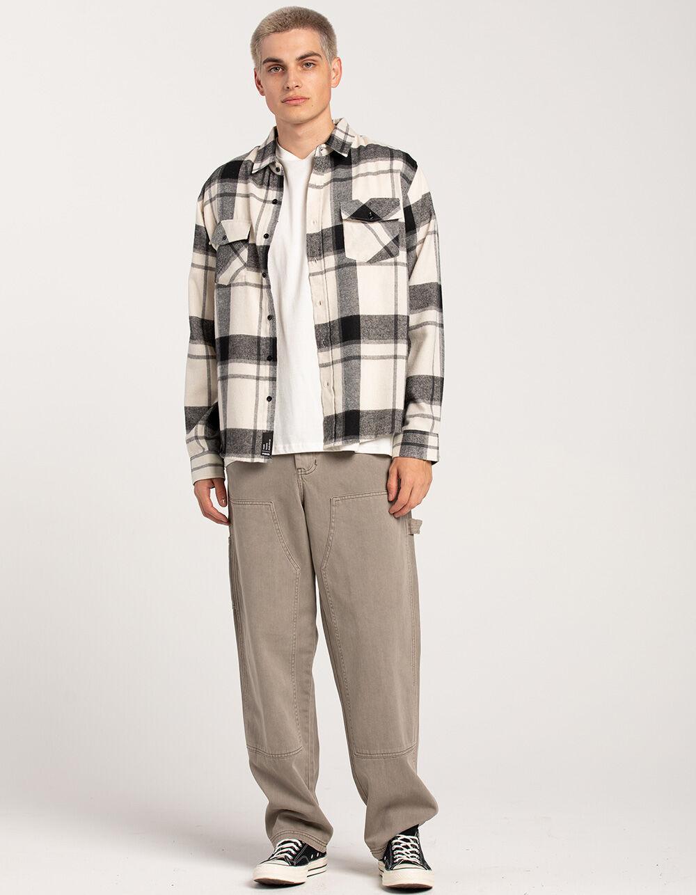 RSQ Mens Plaid Flannel - NAVY/ORANGE Product Image