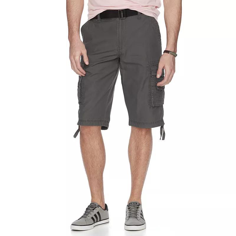 Men's UNIONBAY Cordova Messenger Belted Cargo Shorts, Size: 30, Flint Product Image