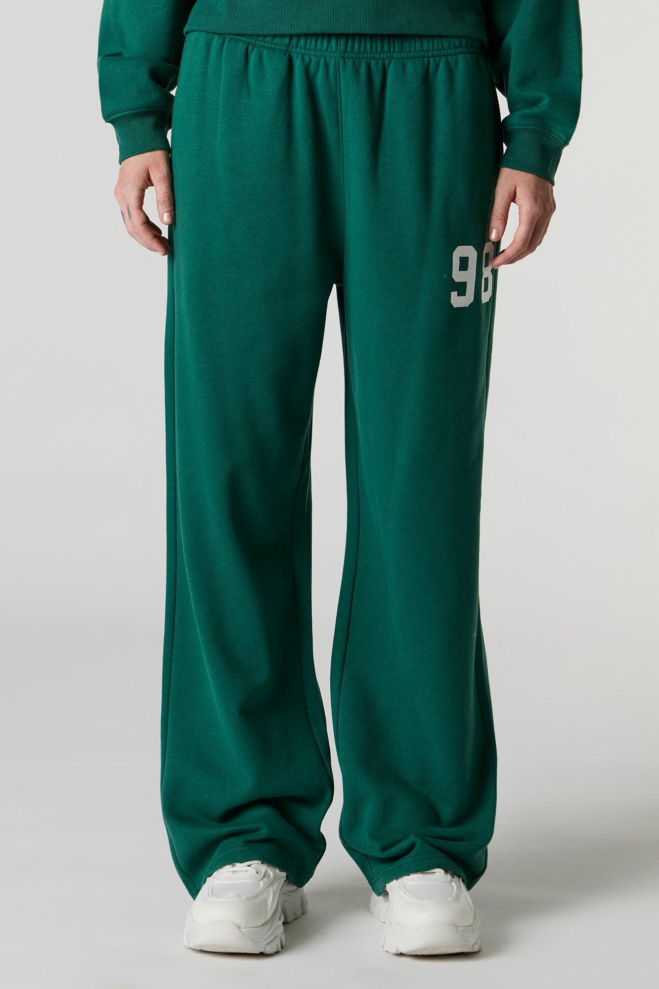 Fleece Varsity Wide Leg Sweatpant Female Product Image