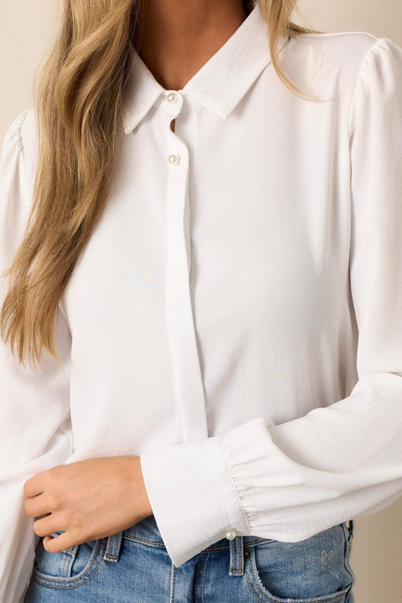 Chic Chronicles Ivory Long Sleeve Top Product Image