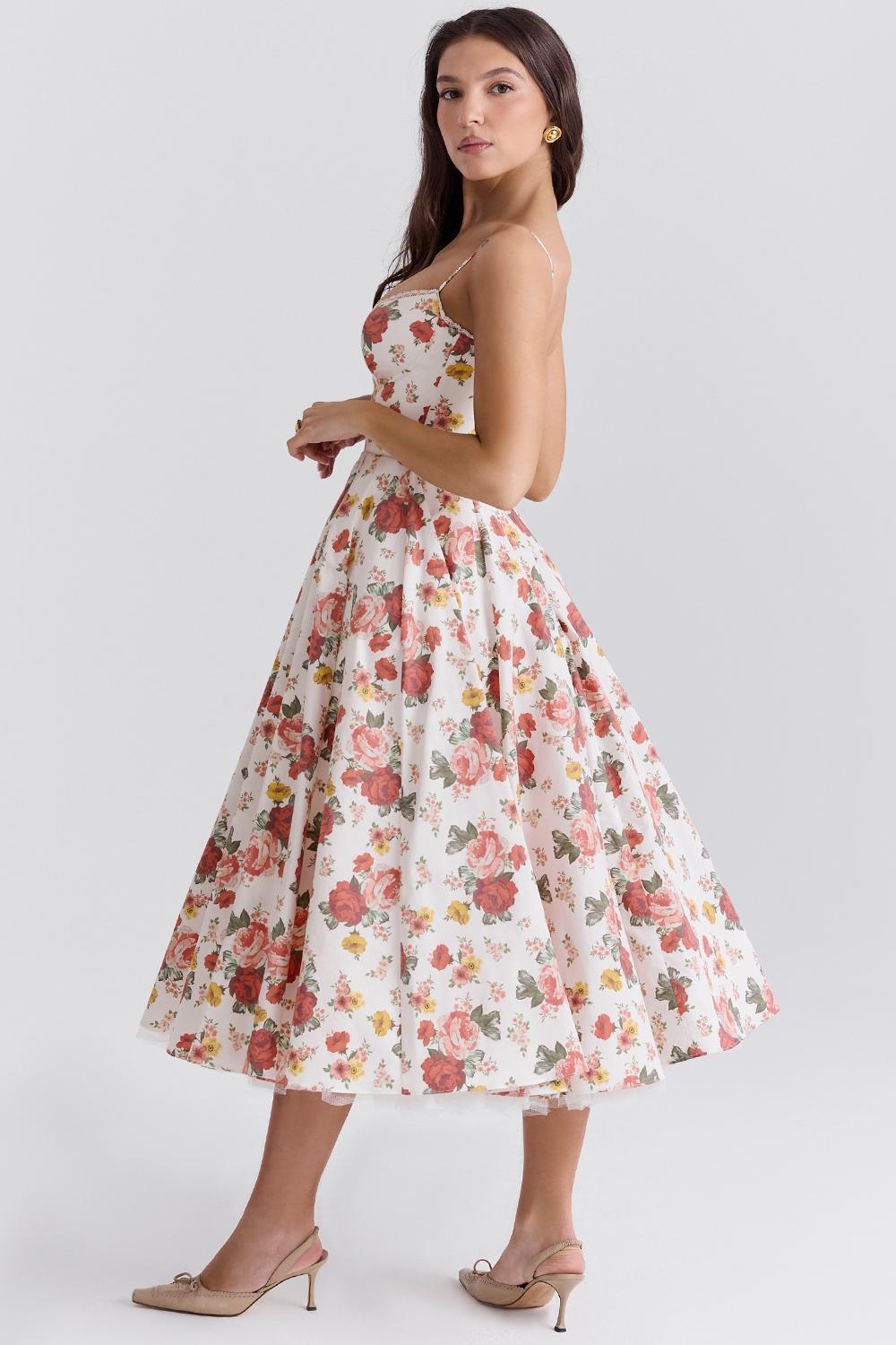 Minimoiselle  italian rose print tulle mini dress Product Image