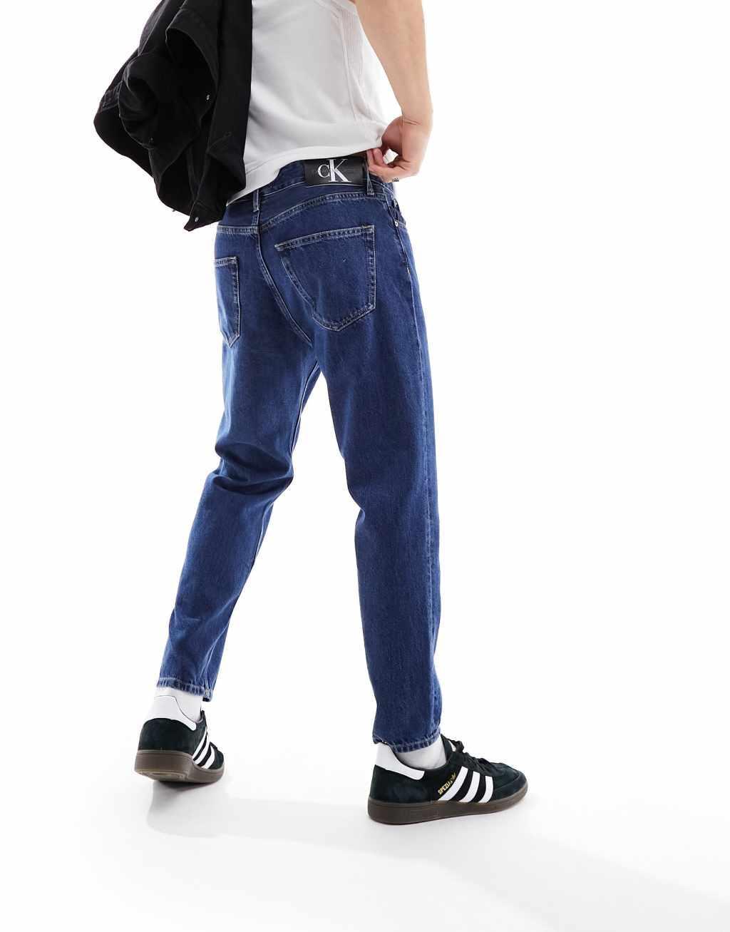 Calvin Klein Jeans dad jeans in dark wash Product Image