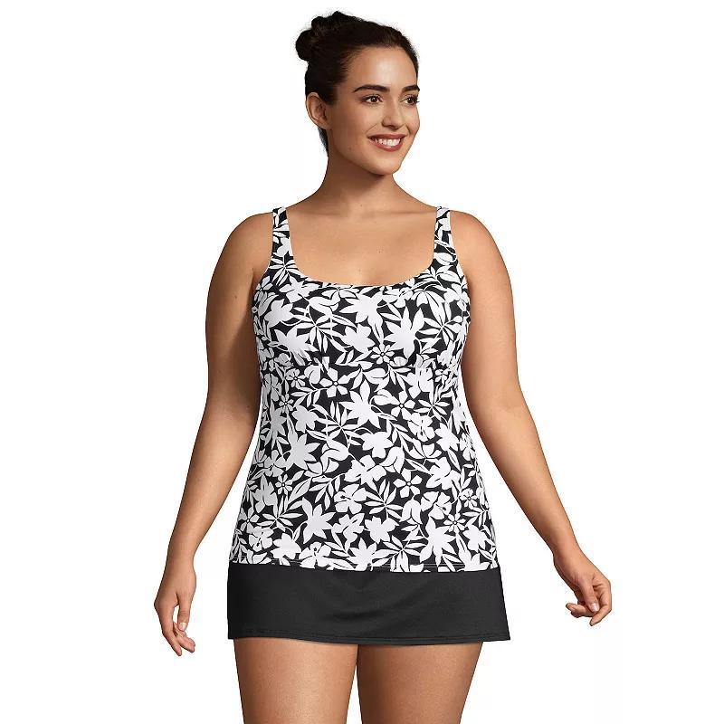Womens Lands End DD-Cup UPF 50 Squareneck Underwire Tankini Top Product Image