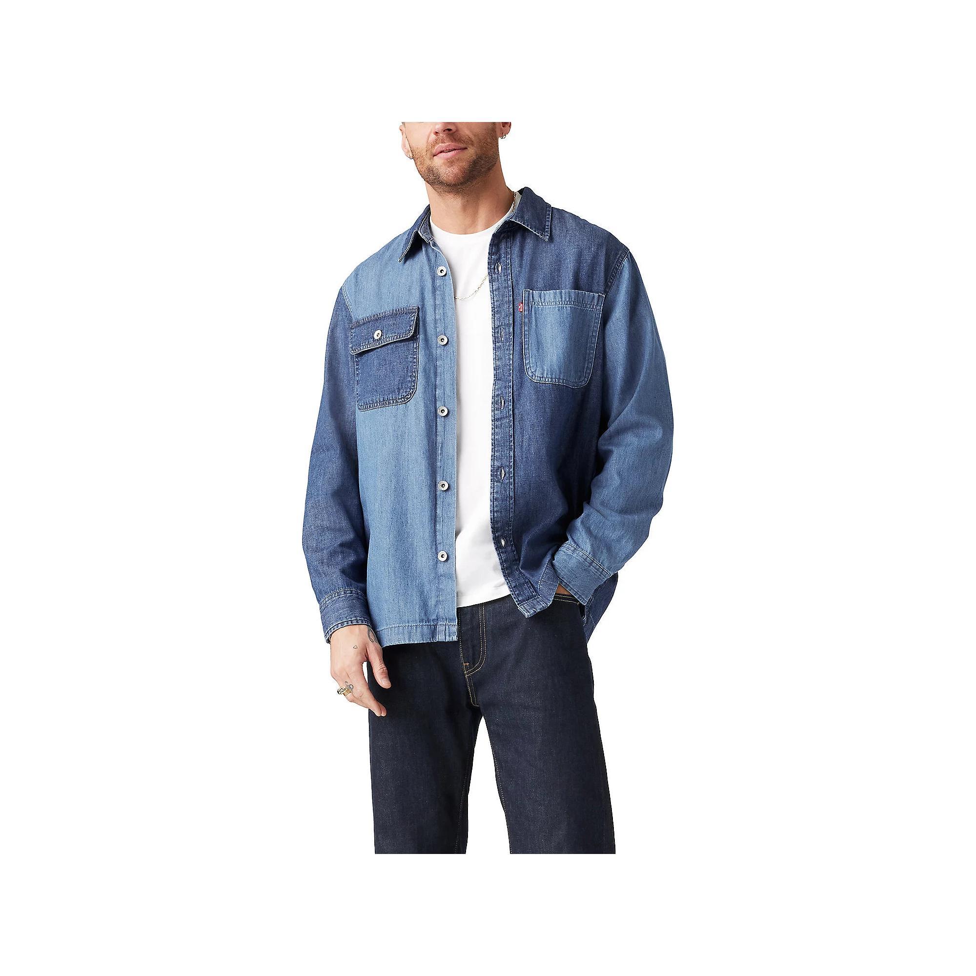 Mens Levis Utility Shacket Blue Product Image