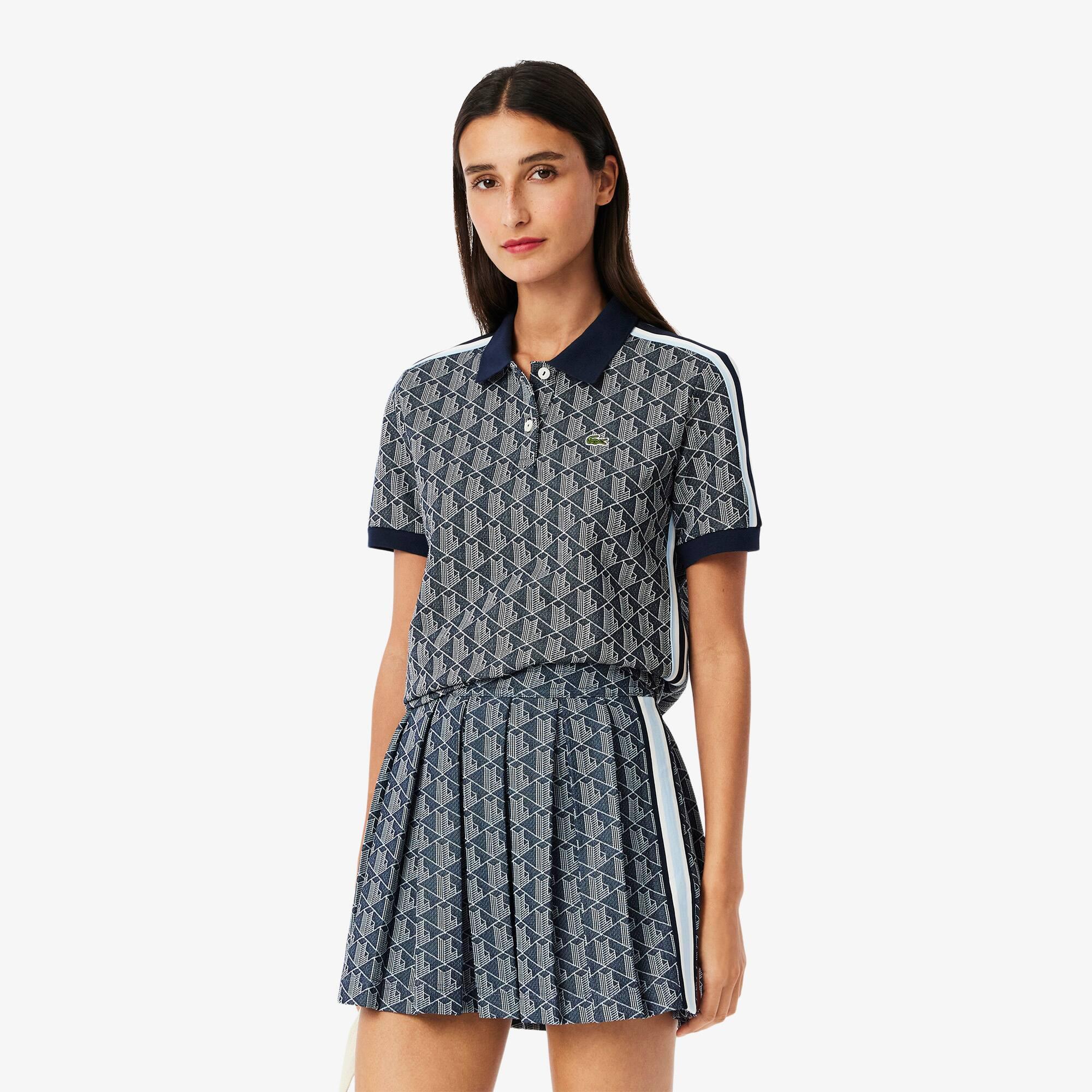 Slim Fit Monogram Jacquard Polo Shirt Product Image