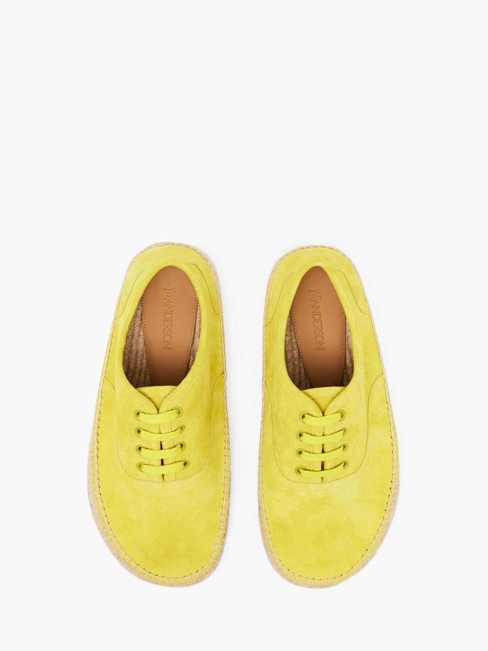 SUEDE LACE-FRONT PLATFORM ESPADRILLE Product Image