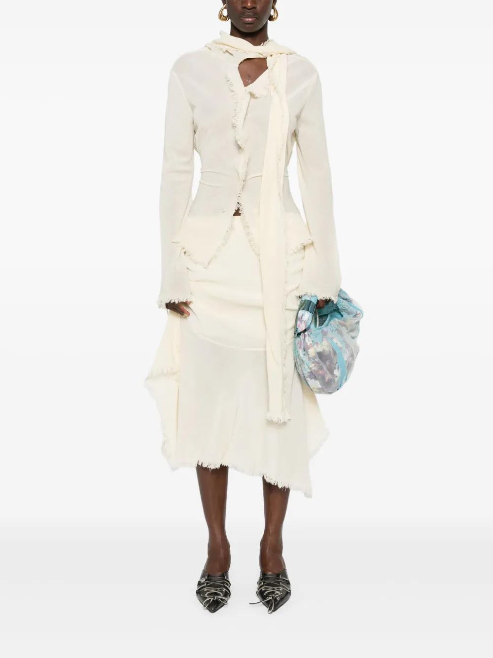 plissé ruched midi skirt Product Image