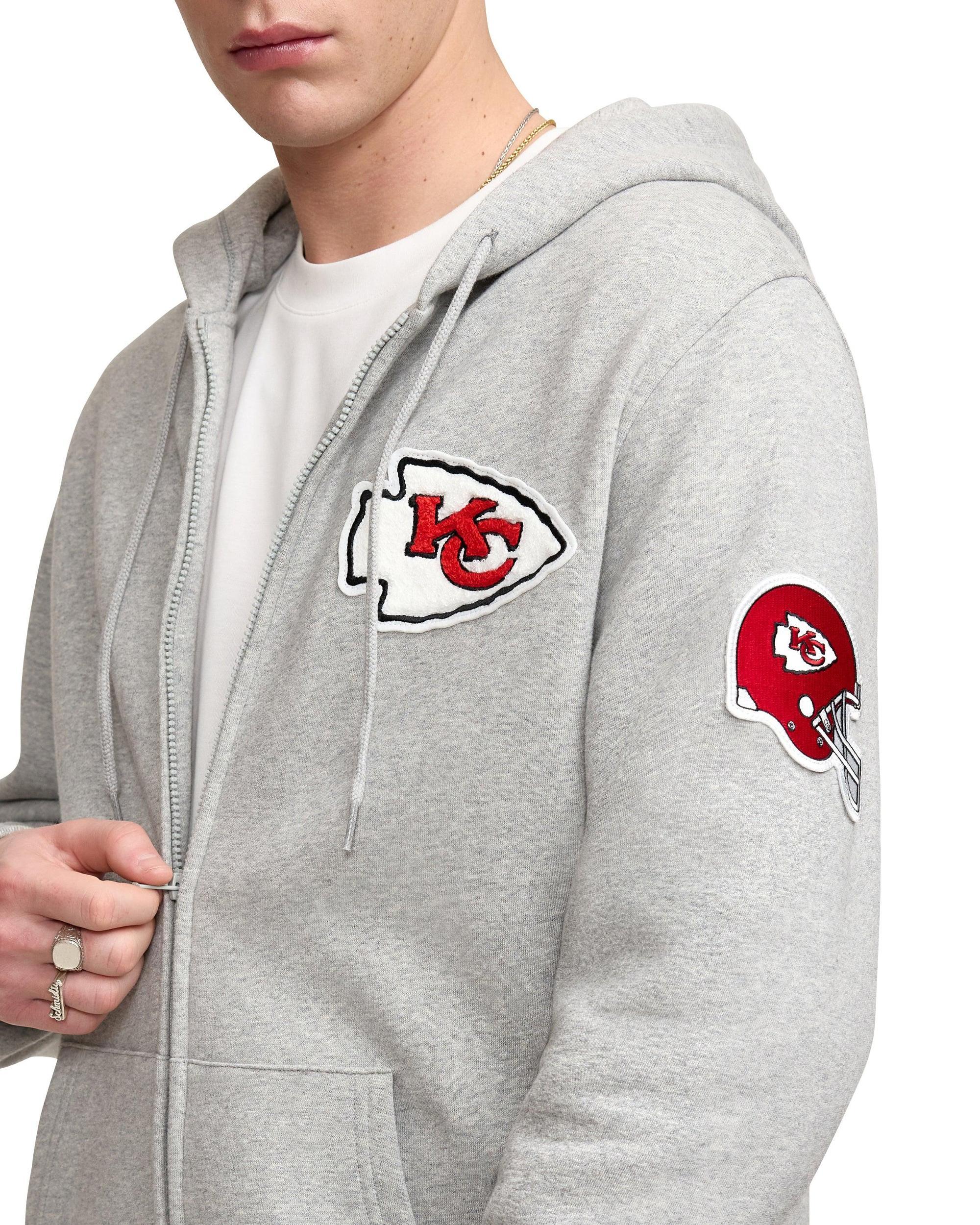 Las Vegas Raiders Gray Logo Select Full-Zip Hoodie Male Product Image