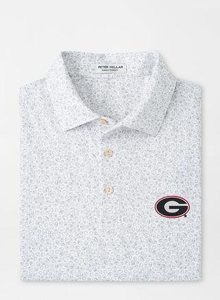 Peter Millar Mens Texas Blitz Performance Polo | Color: White / Gale Grey | Size: XL Product Image