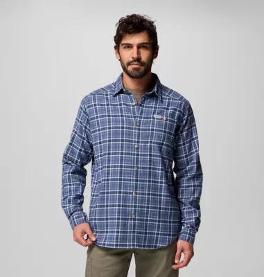 Columbia Mens Cornell Woods Flannel Long Sleeve Shirt - Tall- Product Image