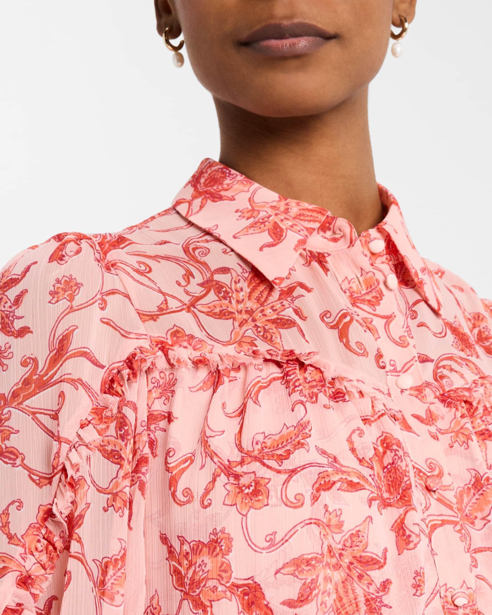 Kennedy Paisley Long-Sleeve Mini Dress Product Image