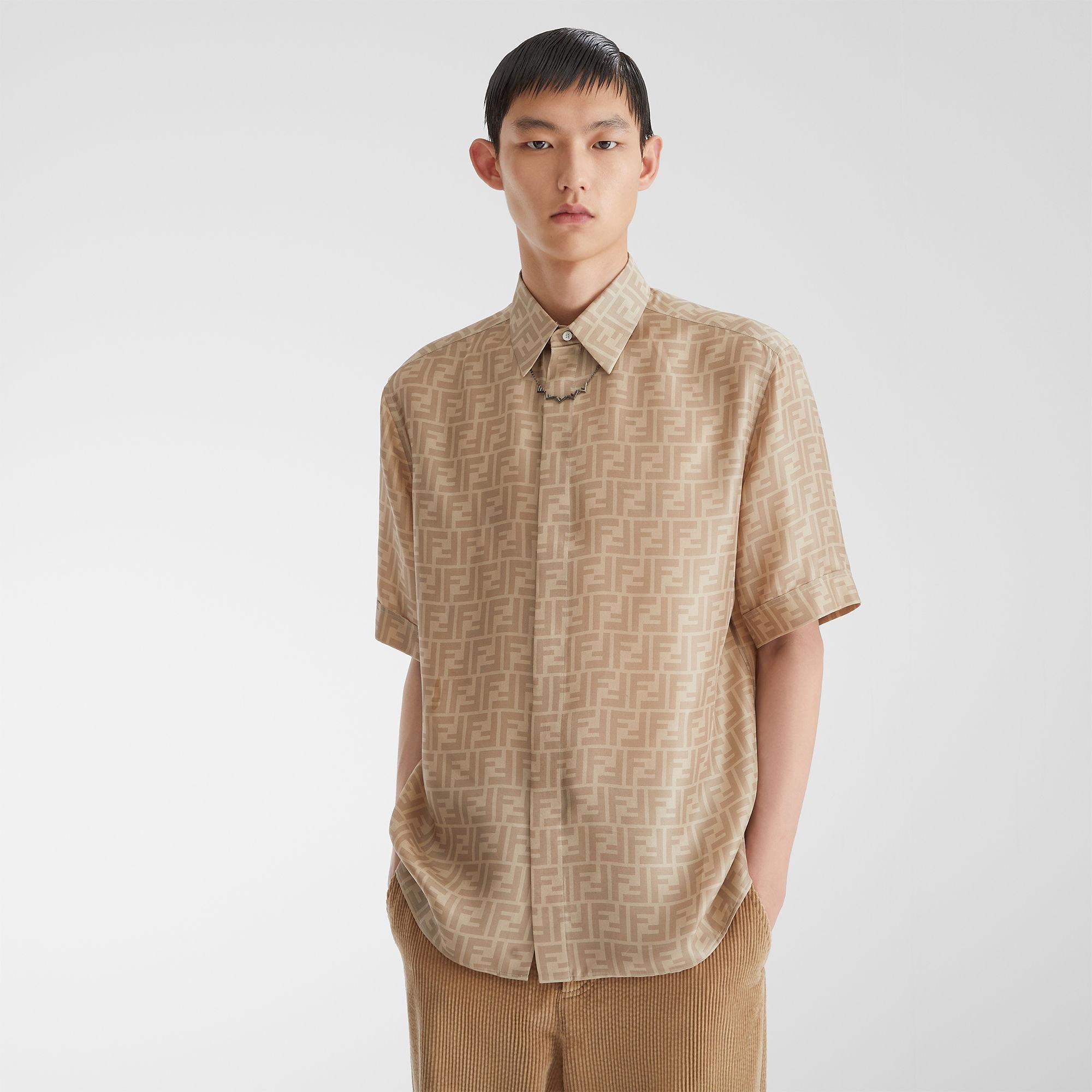 ShirtBeige FF silk shirt Product Image