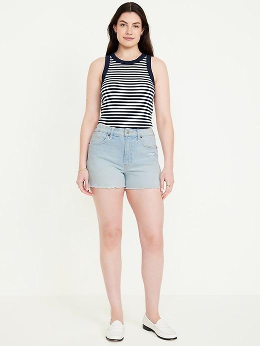 High-Waisted OG Cut-Off Jean Shorts -- 3-inch inseam Product Image