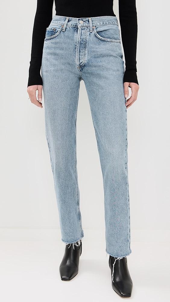 AGOLDE Lana Mid Rise Straight Jeans | Shopbop Product Image
