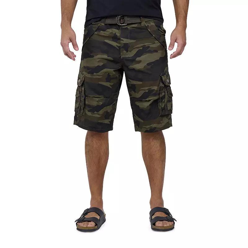 Men's Xray Belted Double-Pocket Bermuda Cargo, Size: 42, Grey Product Image