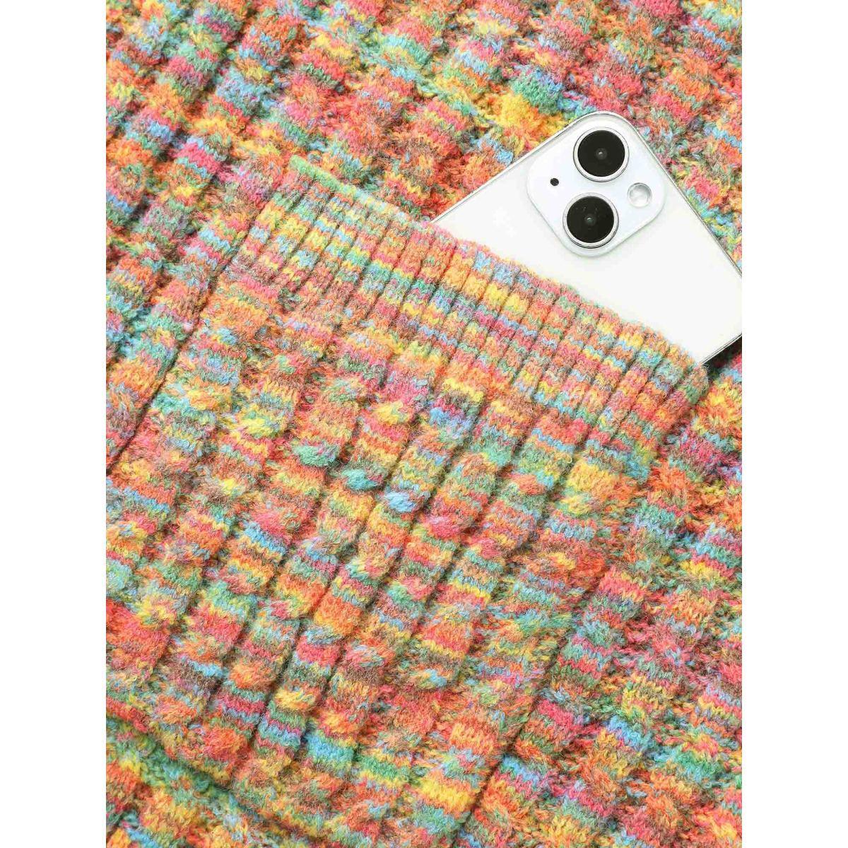 Plus Size Ombre Heather Patched Pocket Cardigan Multicolor Women Casual Loose Long Sleeve Everyday Cardigans BloomChic 14-16/1X Product Image