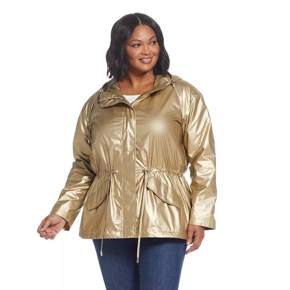 Plus Size Weathercast Metallic Anorak Jacket, Women's, Size: 2XL, Gold Product Image