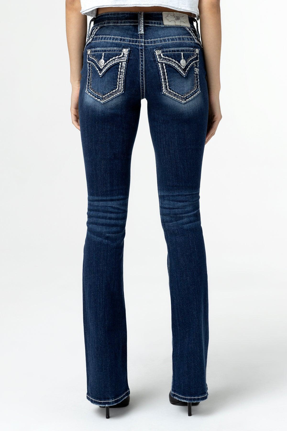 Nora Stitched Bootcut Jeans Product Image