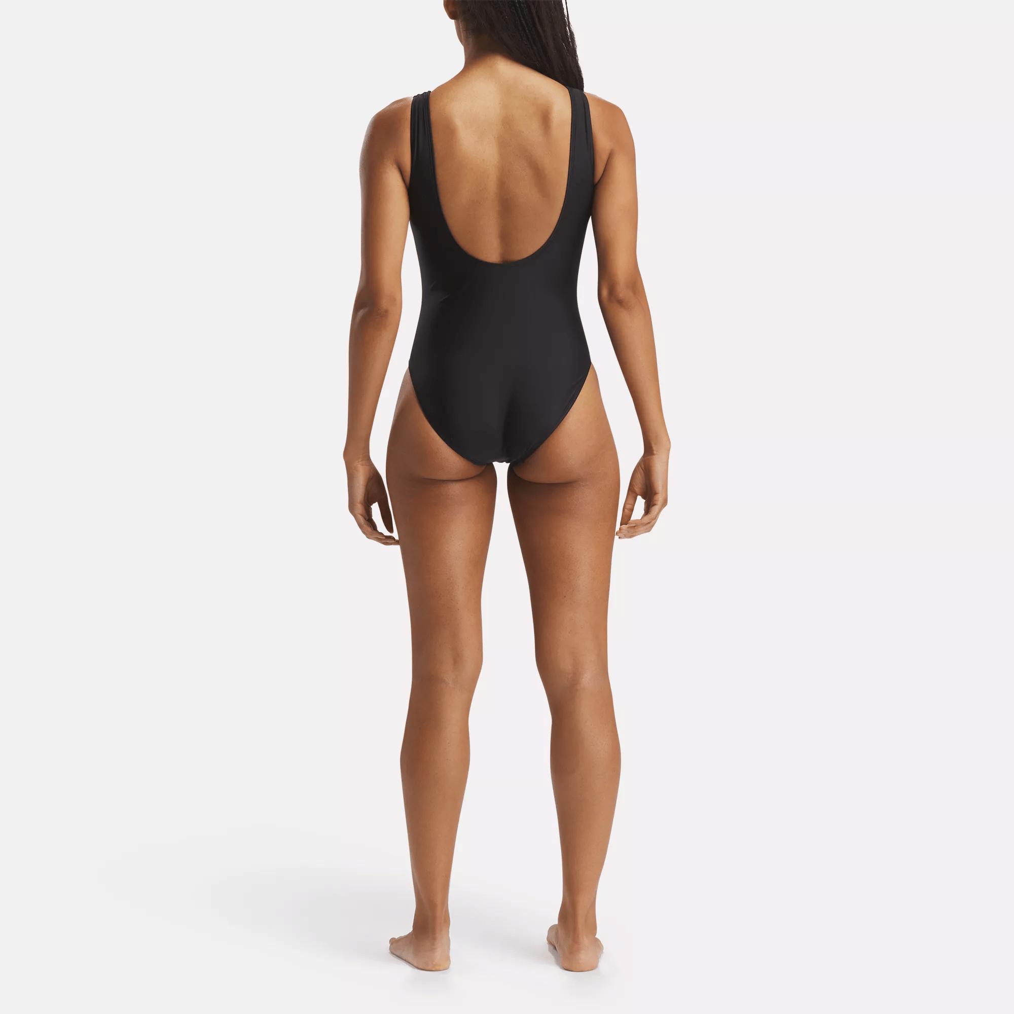 Women's Basic One-Piece Swimsuit with Low Scoop Back Female Product Image