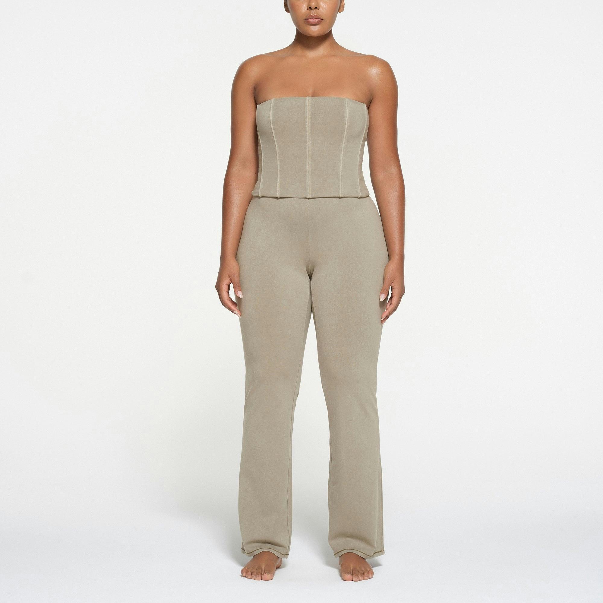 OUTDOOR SQUARE NECK ONESIE | TAUPE Product Image