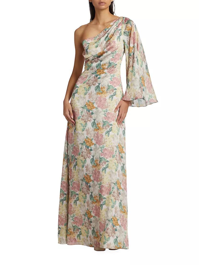 Keely Floral One-Shoulder Gown Product Image