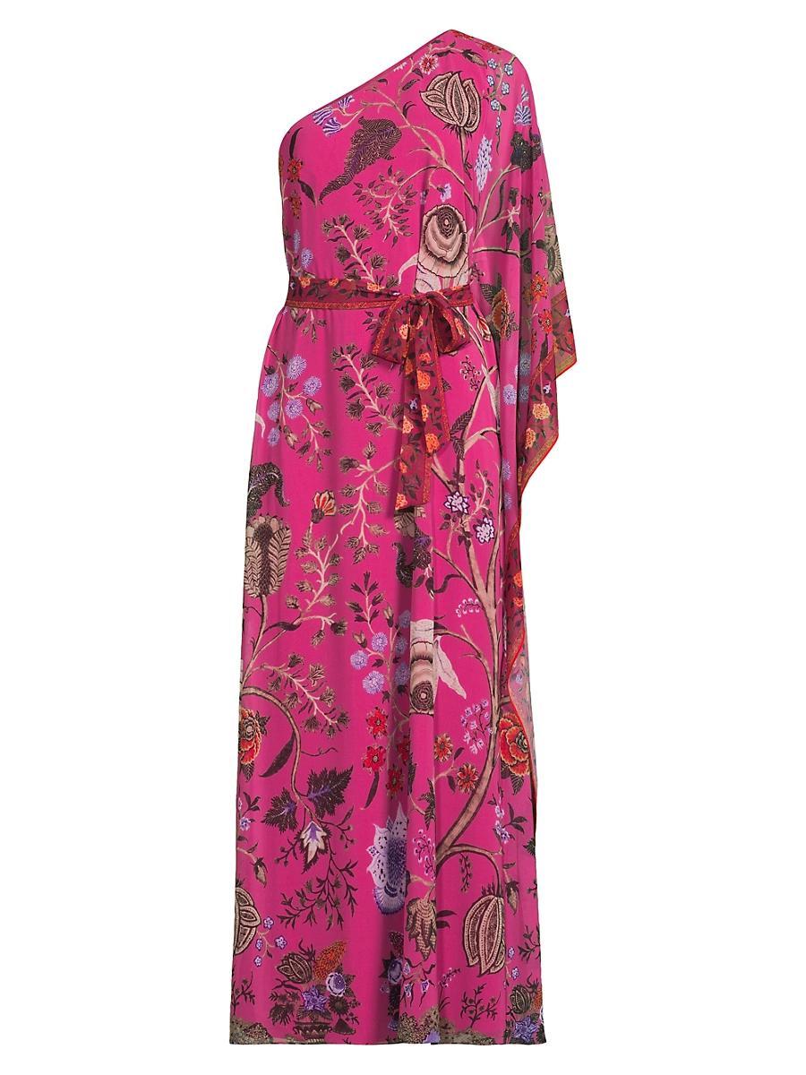 Womens Hazel Floral Chiffon One-Shoulder Maxi Dress Product Image
