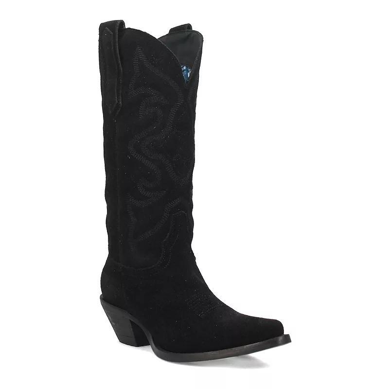 Dingo Out West Women's Suede Cowgirl Boots, Size: 9, Black Product Image