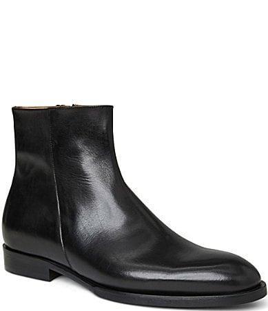 Mens Calvin Leather Zip Ankle Boots Product Image