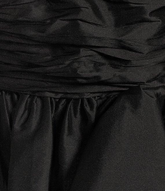 Donna Karan Square Neck Sleeveless Taffeta Bow Ball Gown Product Image