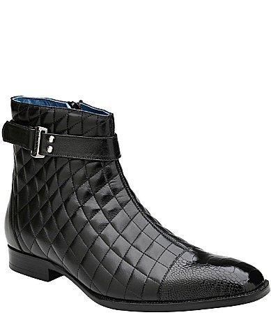 Belvedere Mens Libero Quilted Leather Boots Product Image