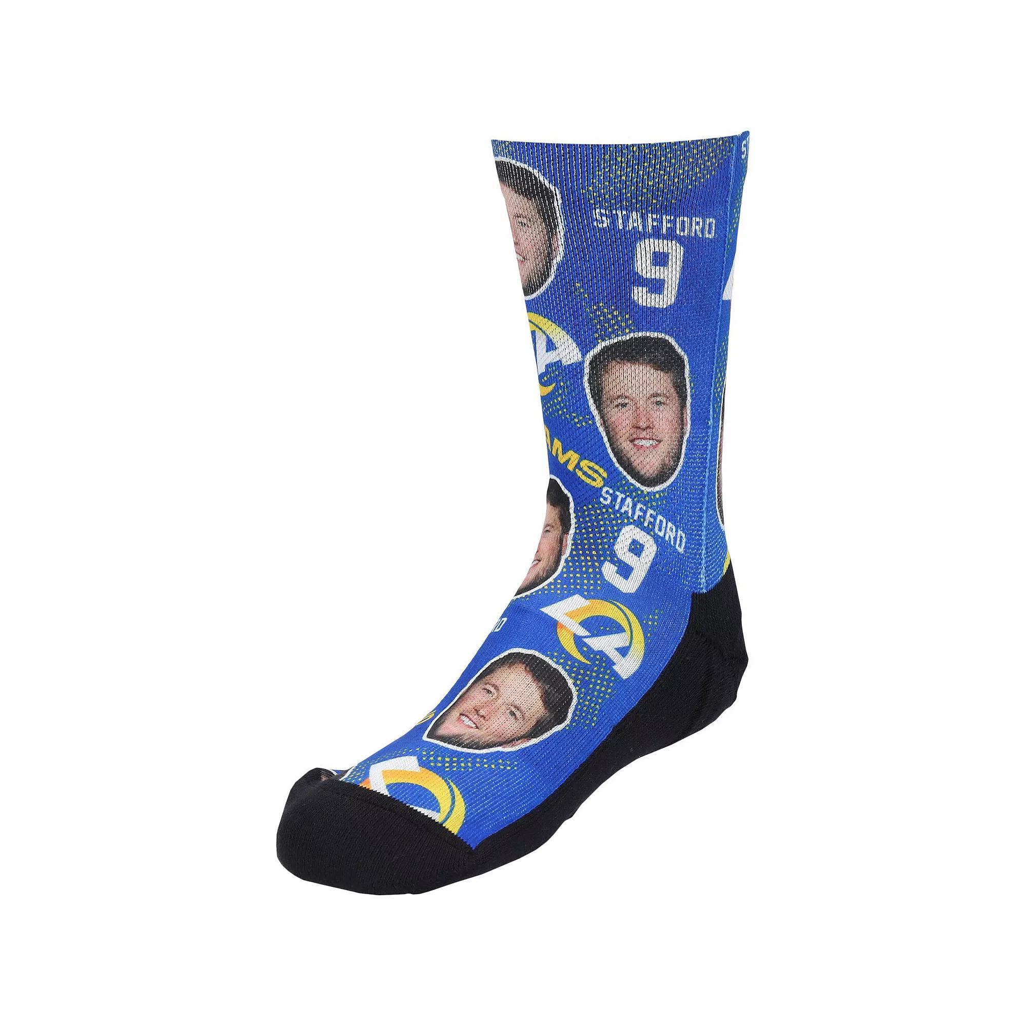 Youth Rock Em Socks Matthew Stafford Los Angeles Rams Football Guy Crew Socks, Boy's, Team Product Image