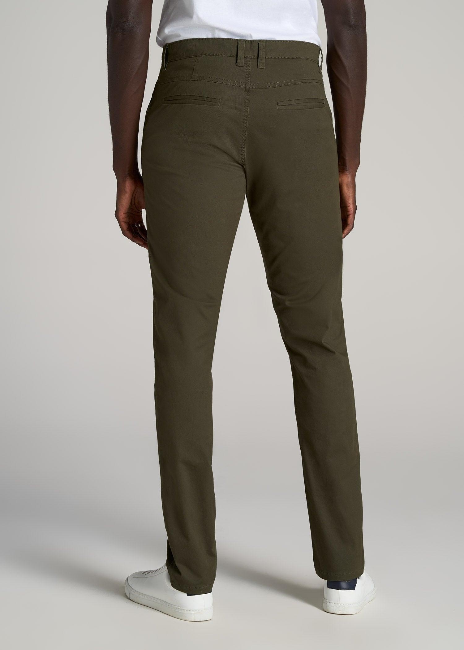 Carman TAPERED Chinos for Tall Men in Camo Green Male Product Image