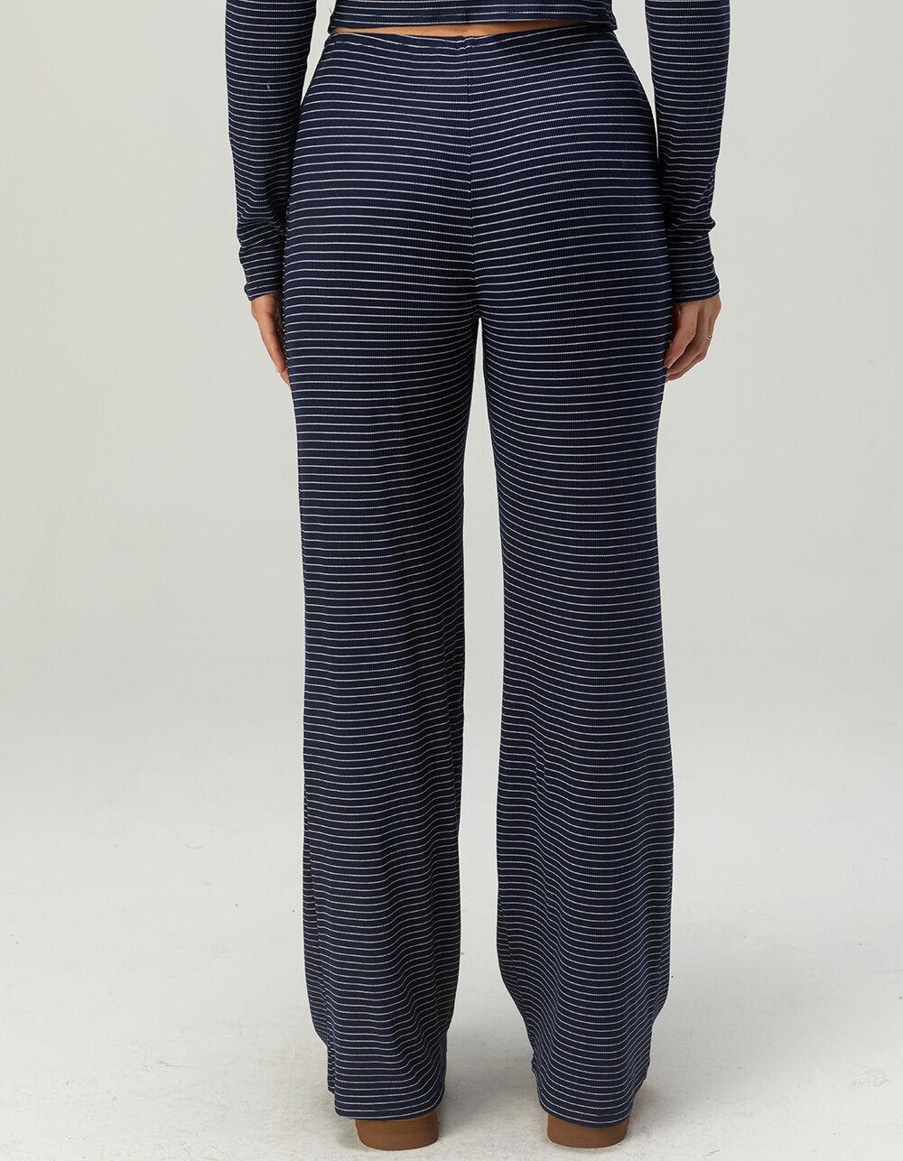 FULL TILT Rib Stripe Womens Pajama Pants - NAVY COMBO Product Image